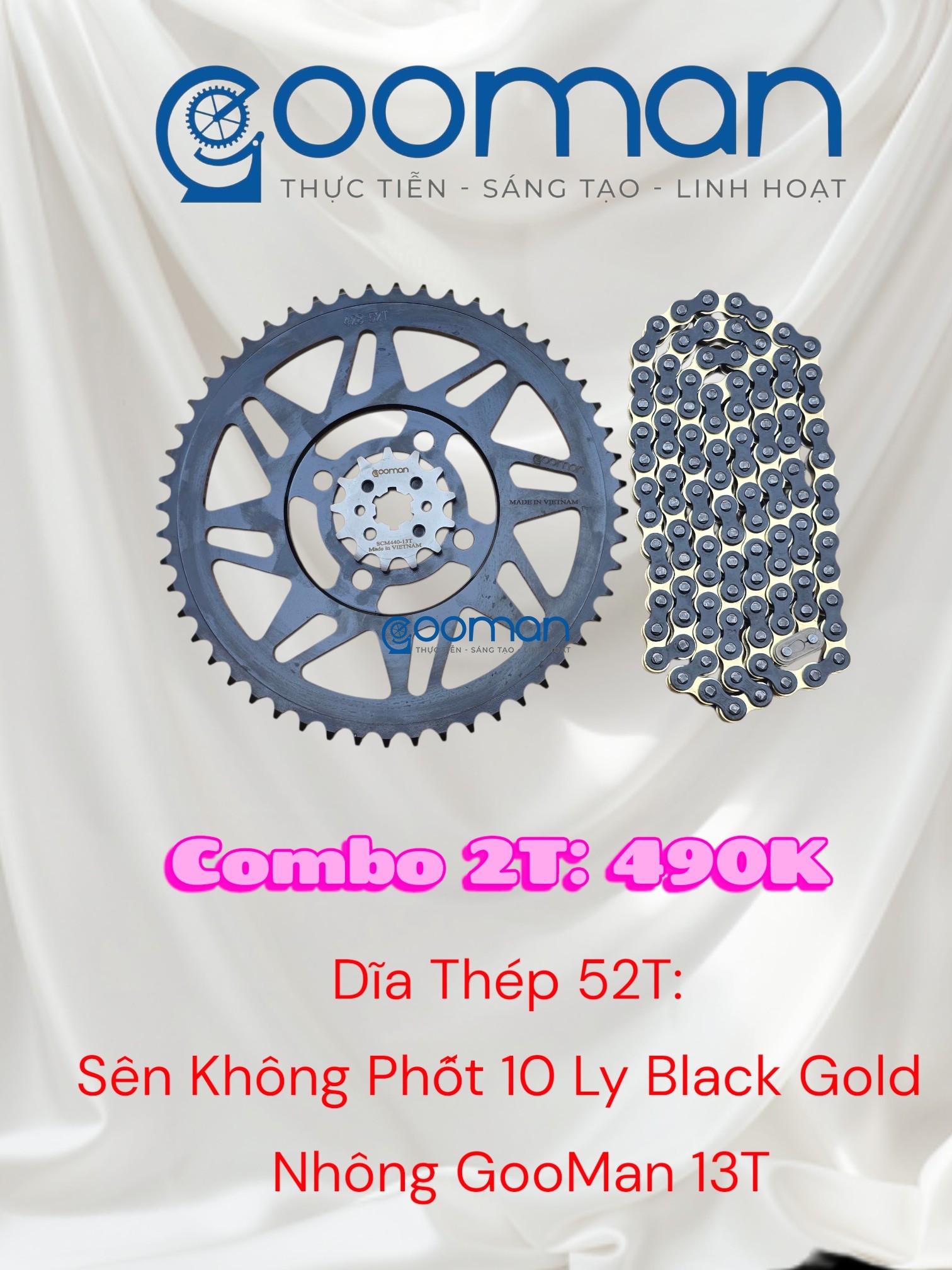 Nhông Sên Đĩa Thép Datbike Quantum S0, S1   ( Combo 2T) #02