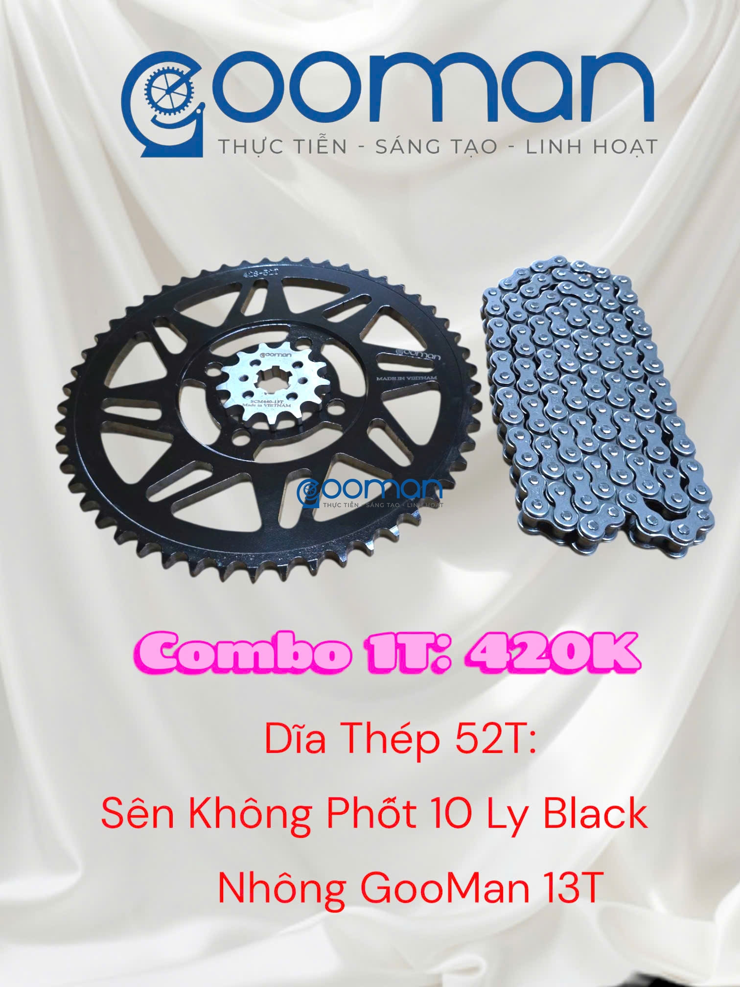 Nhông Sên Đĩa Thép Datbike Quantum S0 ,S1 ( Combo 1T) #02