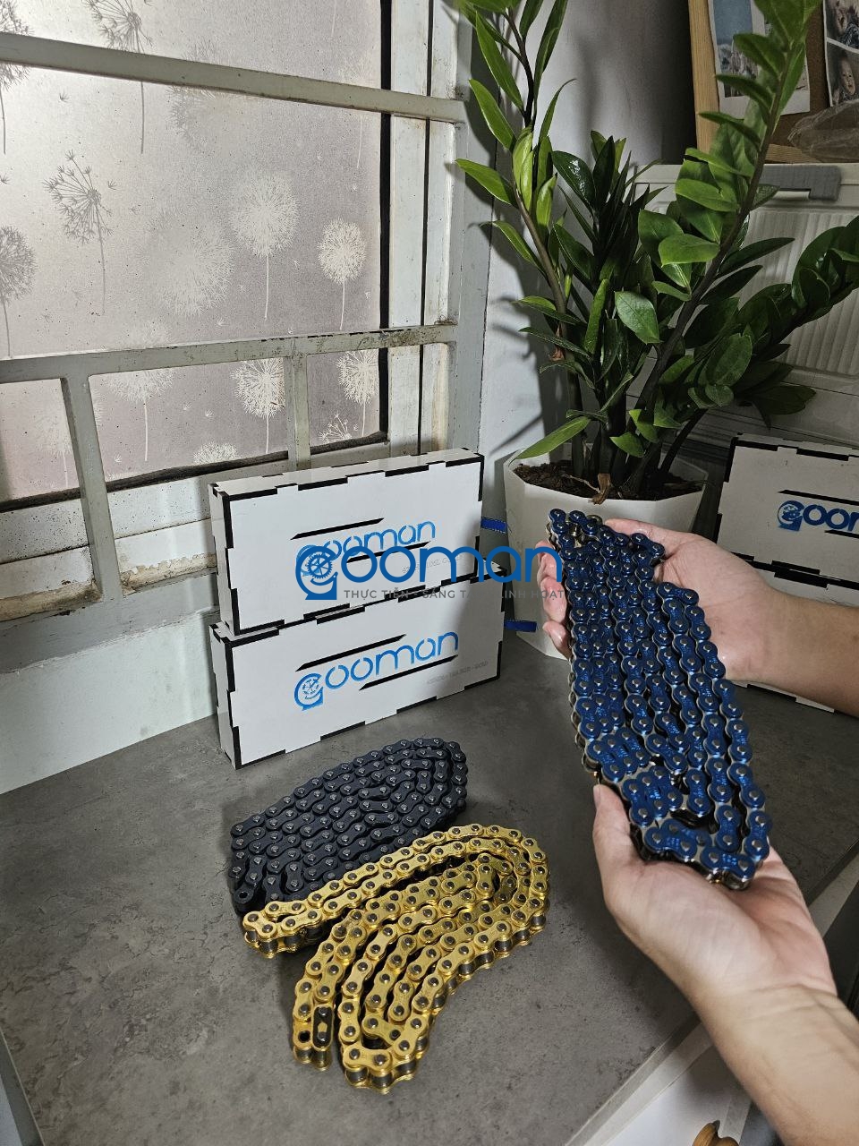 Sên 428-HDS 130L ( xanh-vàng)